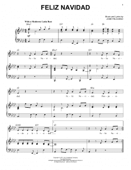 page one of Feliz Navidad (Piano & Vocal)