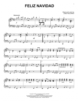 page one of Feliz Navidad [Jazz version] (Piano Solo)