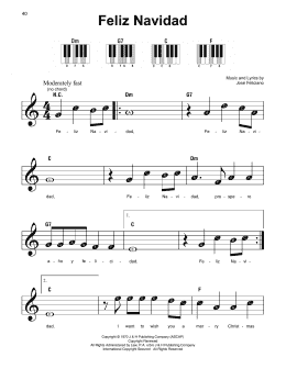 page one of Feliz Navidad (Super Easy Piano)