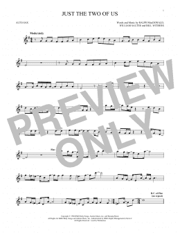 page one of Just The Two Of Us (Alto Sax Solo)