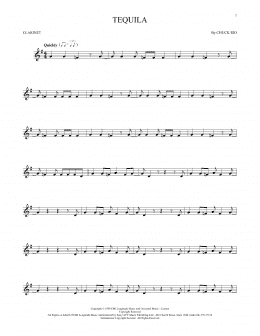 page one of Tequila (Clarinet Solo)