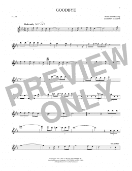 page one of Goodbye (Flute Solo)