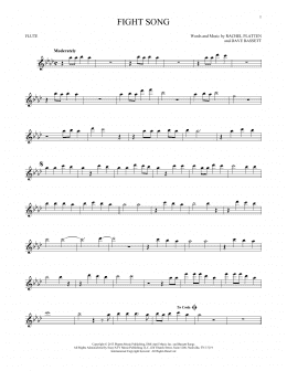 page one of Fight Song (Flute Solo)