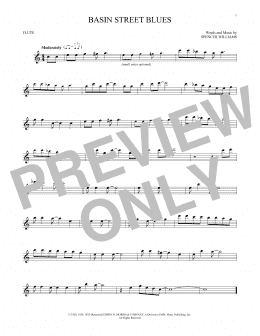 page one of Basin Street Blues (Flute Solo)