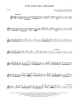 page one of Just Give Me A Reason (Flute Solo)