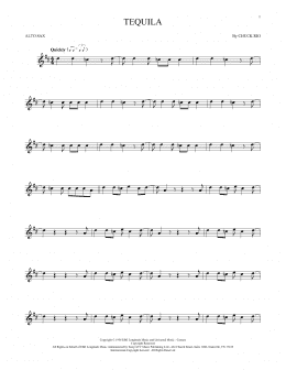 page one of Tequila (Alto Sax Solo)