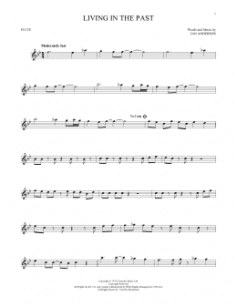 page one of Living In The Past (Flute Solo)
