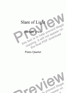 page one of Slant of Light