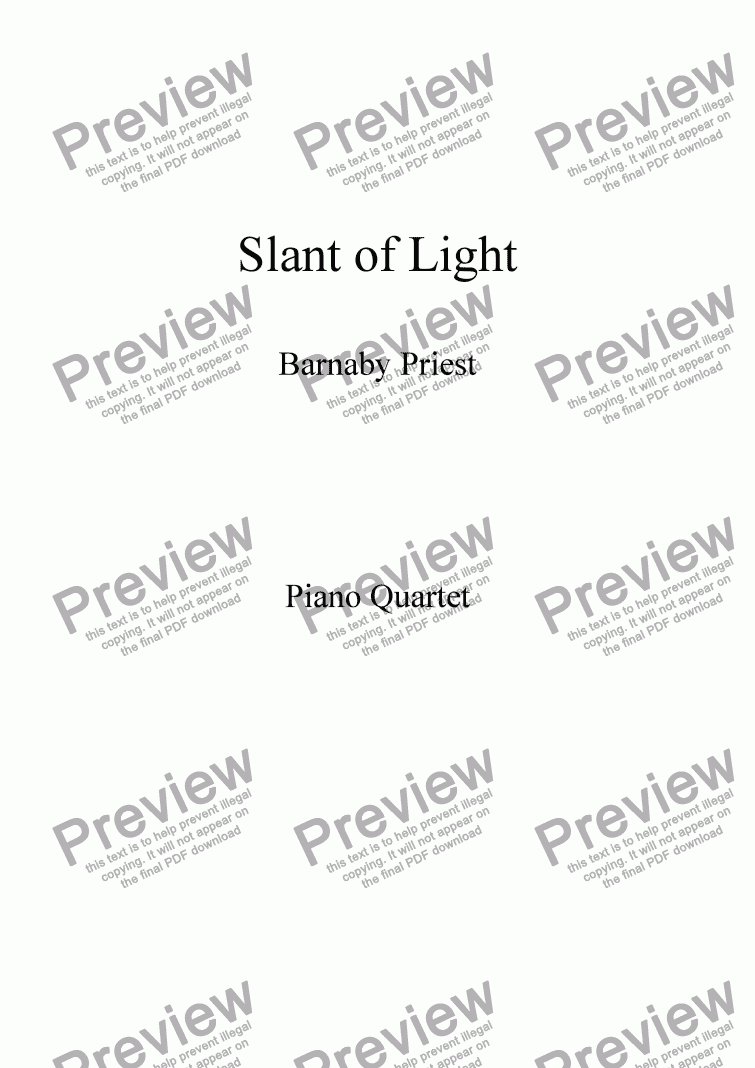 page one of Slant of Light