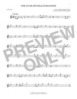 page one of The Star-Spangled Banner (Alto Sax Solo)