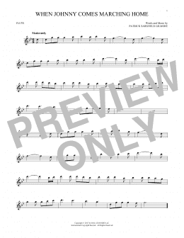 page one of When Johnny Comes Marching Home (Flute Solo)