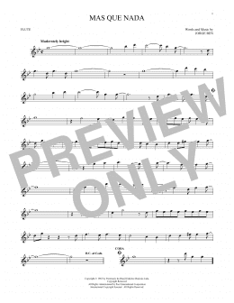 page one of Mas Que Nada (Flute Solo)