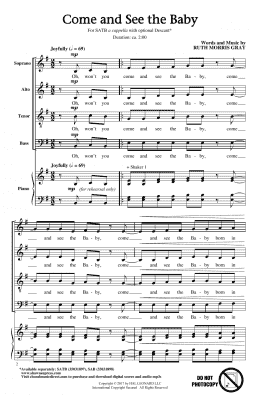 page one of Come And See The Baby (SATB Choir)