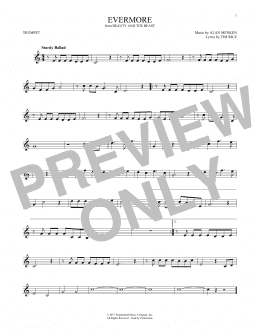 page one of Evermore (from Beauty and the Beast) (Trumpet Solo)
