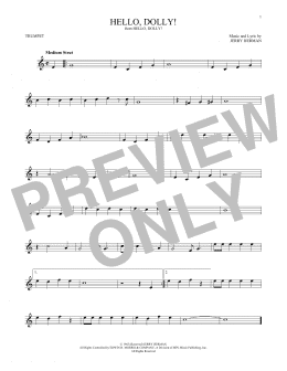page one of Hello, Dolly! (Trumpet Solo)