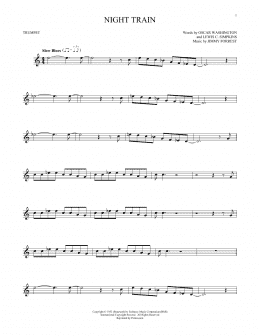 page one of Night Train (Trumpet Solo)