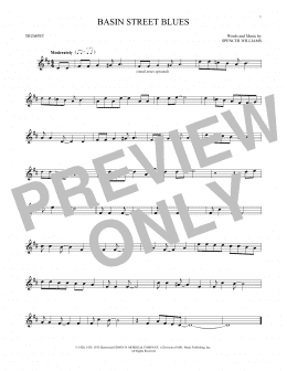 page one of Basin Street Blues (Trumpet Solo)