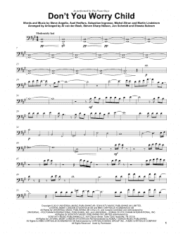 page one of Don't You Worry Child (Cello Solo)