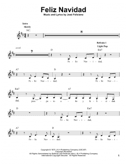 page one of Feliz Navidad (Pro Vocal)