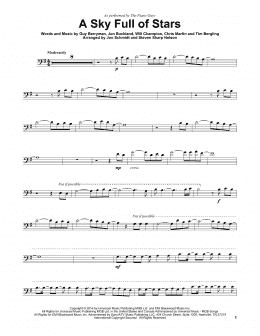 page one of A Sky Full Of Stars (Cello Solo)