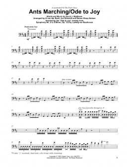 page one of Ants Marching/Ode To Joy (Cello Solo)