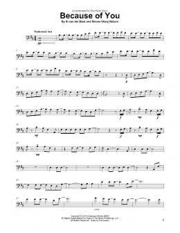 page one of Because Of You (Cello Solo)