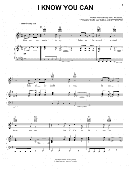 page one of I Know You Can (Piano, Vocal & Guitar Chords (Right-Hand Melody))