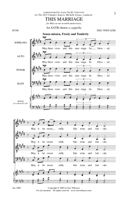page one of This Marriage (SATB Choir)