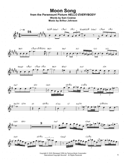 page one of Moon Song (Clarinet Transcription)
