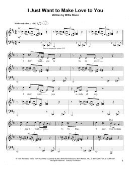 page one of I Just Want To Make Love To You (Piano Transcription)