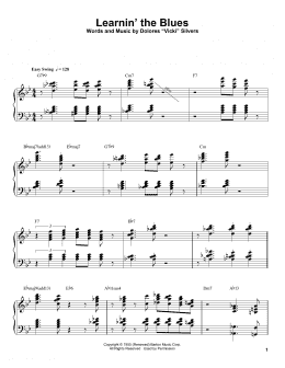 page one of Learnin' The Blues (Piano Transcription)
