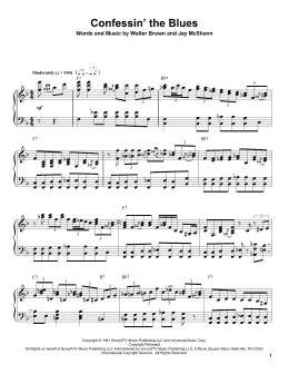 page one of Confessin' The Blues (Piano Transcription)