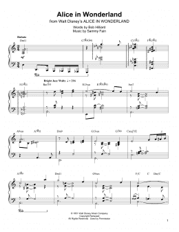 page one of Alice In Wonderland (Piano Transcription)