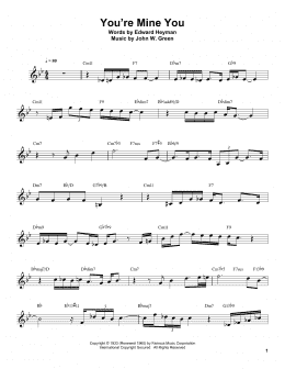 page one of You're Mine You (Clarinet Transcription)