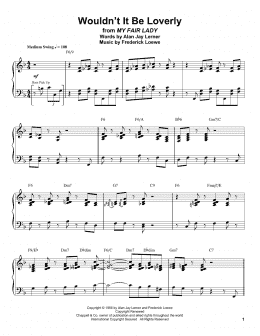 page one of Wouldn't It Be Loverly (Piano Transcription)