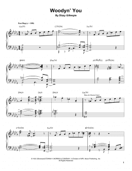 page one of Woodyn' You (Piano Transcription)