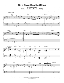 page one of On A Slow Boat To China (Piano Transcription)