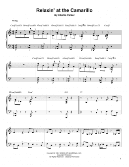 page one of Relaxin' At The Camarillo (Piano Transcription)
