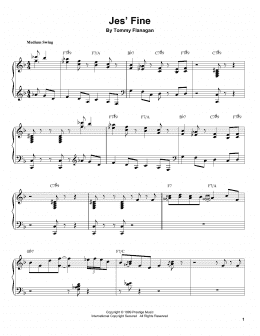 page one of Jes' Fine (Piano Transcription)