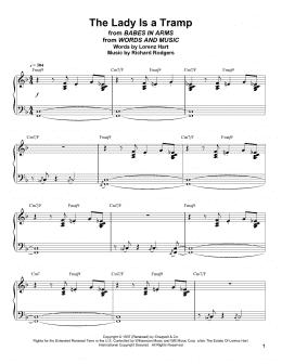 page one of The Lady Is A Tramp (Piano Transcription)