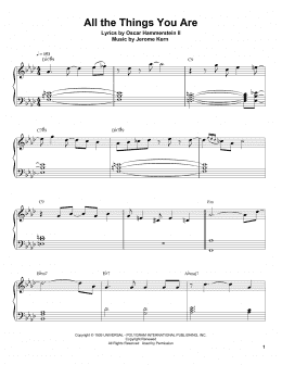 page one of All The Things You Are (Piano Transcription)