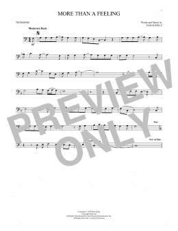 page one of More Than A Feeling (Trombone Solo)