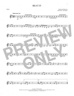 page one of Beat It (French Horn Solo)