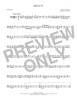 page one of Beat It (Trombone Solo)