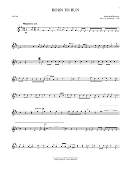 page one of Born To Run (Violin Solo)