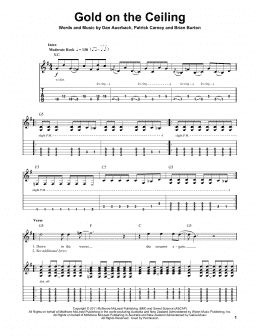 page one of Gold On The Ceiling (Guitar Tab (Single Guitar))