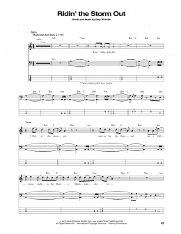 page one of Ridin' The Storm Out (Bass Guitar Tab)