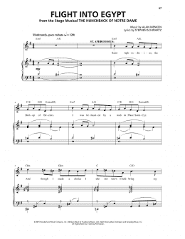 page one of Flight Into Egypt (from The Hunchback Of Notre Dame: A New Musical) (Piano & Vocal)