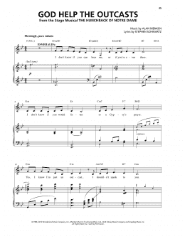 page one of God Help The Outcasts (from The Hunchback Of Notre Dame: A New Musical) (Piano & Vocal)