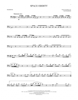 page one of Space Oddity (Trombone Solo)
